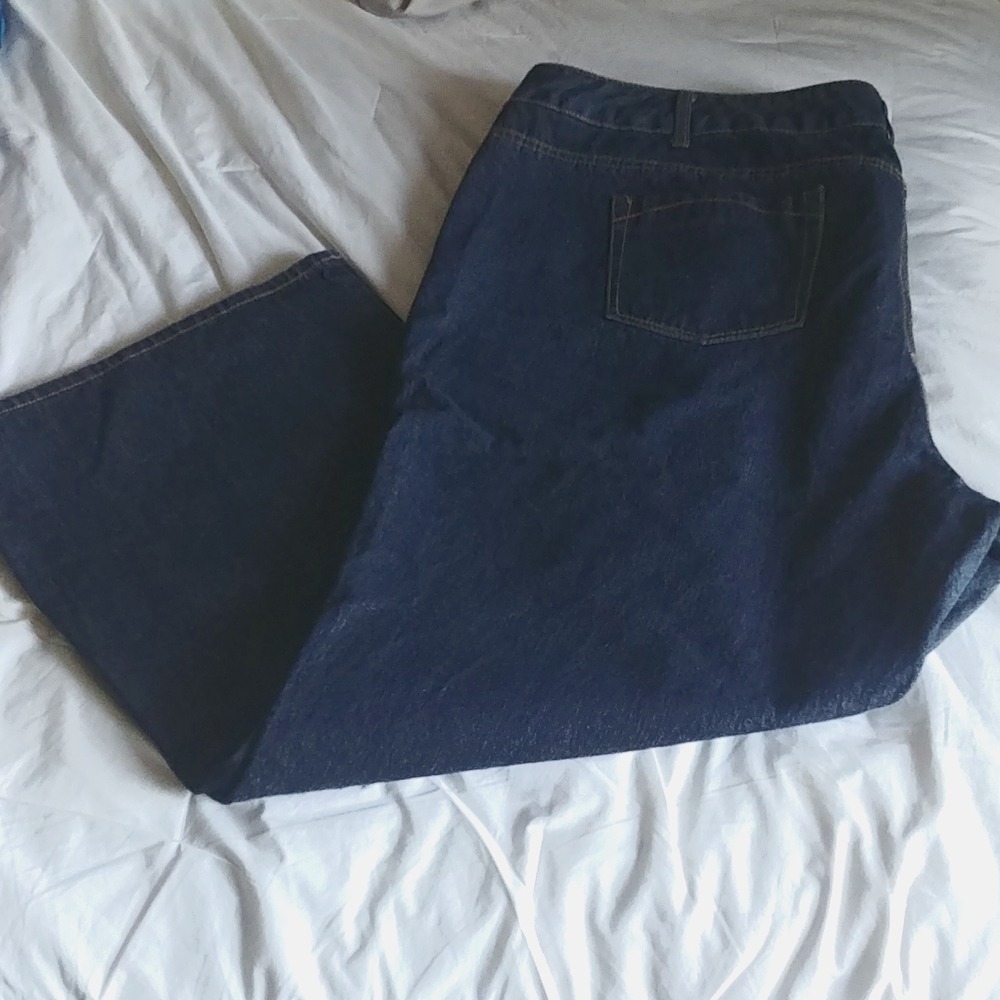 Women's Avenue Jeans Boot Cut Blue Plus Size 28
